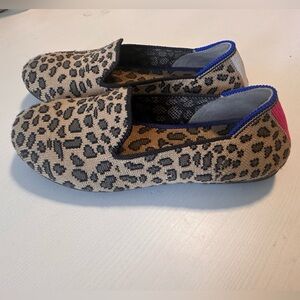 Rothy’s Kids Loafers Leopard Print Size 12 — Machine Washable Knit Shoes